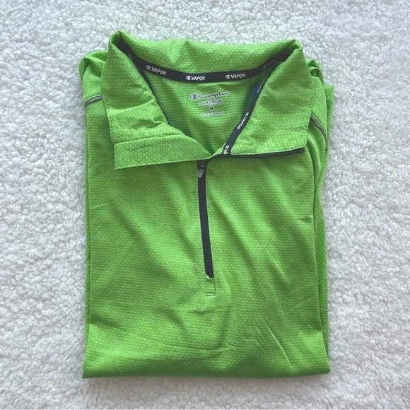 💚 LOT OF 2  Men’s Champion Vapor Quarter Zip & Mesh Graphic Tee, Size M - Picture 11 of 16